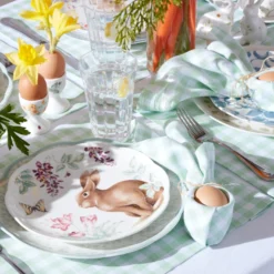 Butterfly Meadow Bunny Accent Plates, Set of 4