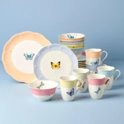 Butterfly Meadow Color 24-Piece Dinnerware Set