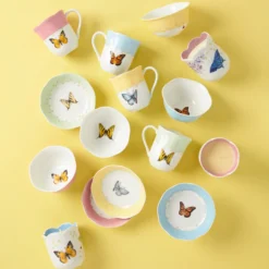 Butterfly Meadow Colors 4-Piece Dessert Bowl Set