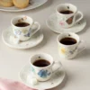 Butterfly Meadow Espresso Cup & Saucers, Set of 4