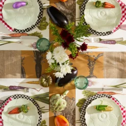 Butterfly Meadow Floral Green Accent Plates, Set of 4