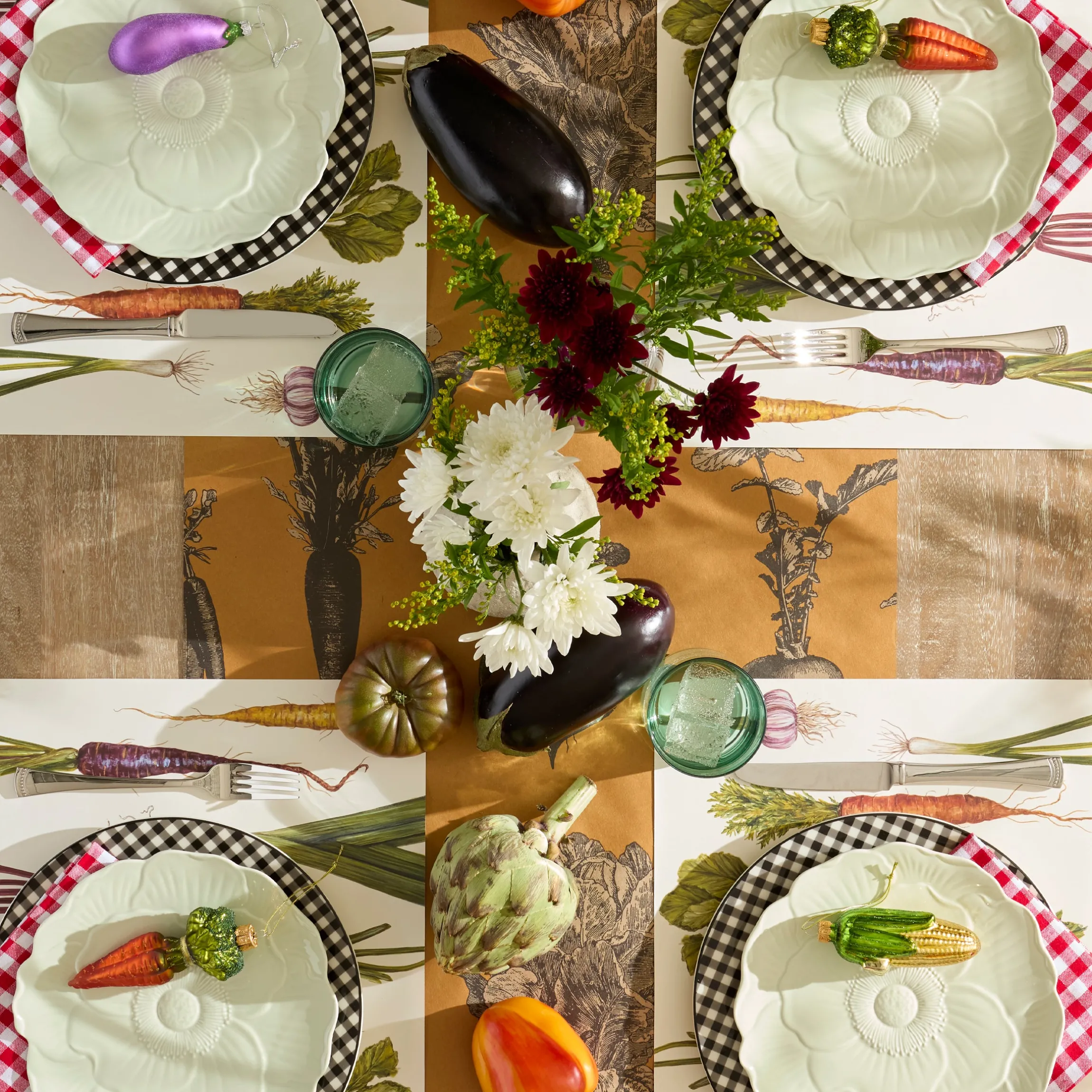 Butterfly Meadow Floral Green Accent Plates, Set of 4