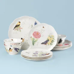 Butterfly Meadow Flutter 12-Piece Dinnerware Set