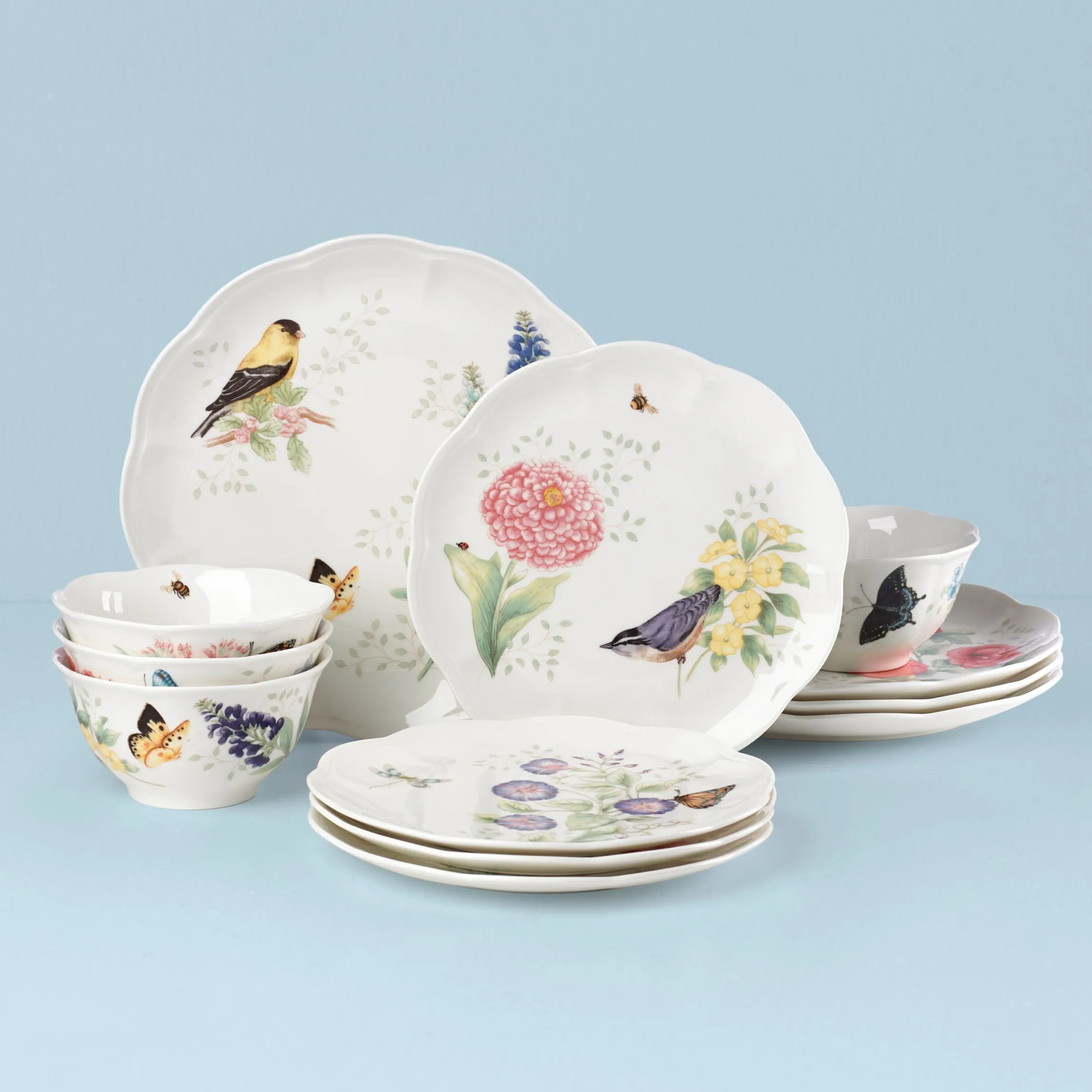 Butterfly Meadow Flutter 12-Piece Dinnerware Set