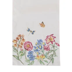 Butterfly Meadow Garden Embroidered Runner