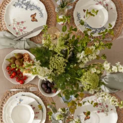 Butterfly Meadow Herbs 12-Piece Dinnerware Set