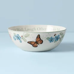 Butterfly Meadow Large Sentiment Serving Bowl