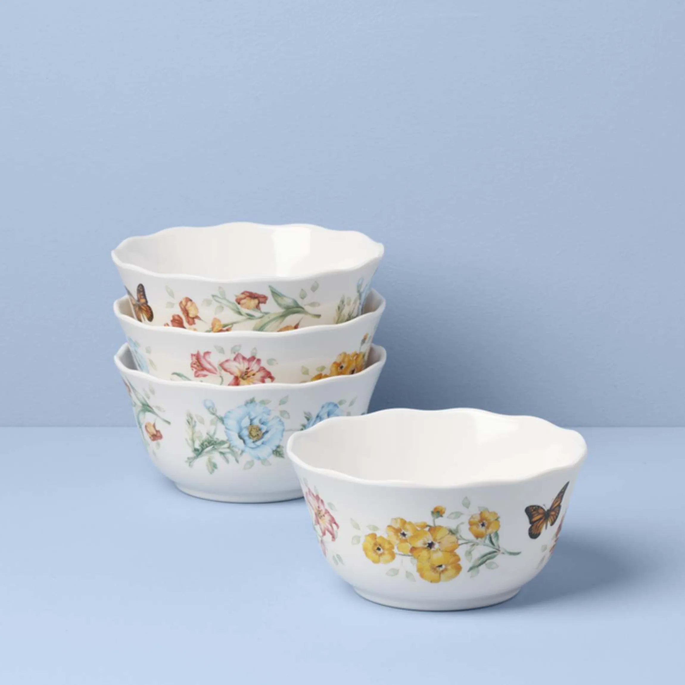 Butterfly Meadow Melamine All-Purpose Bowls, Set of 4
