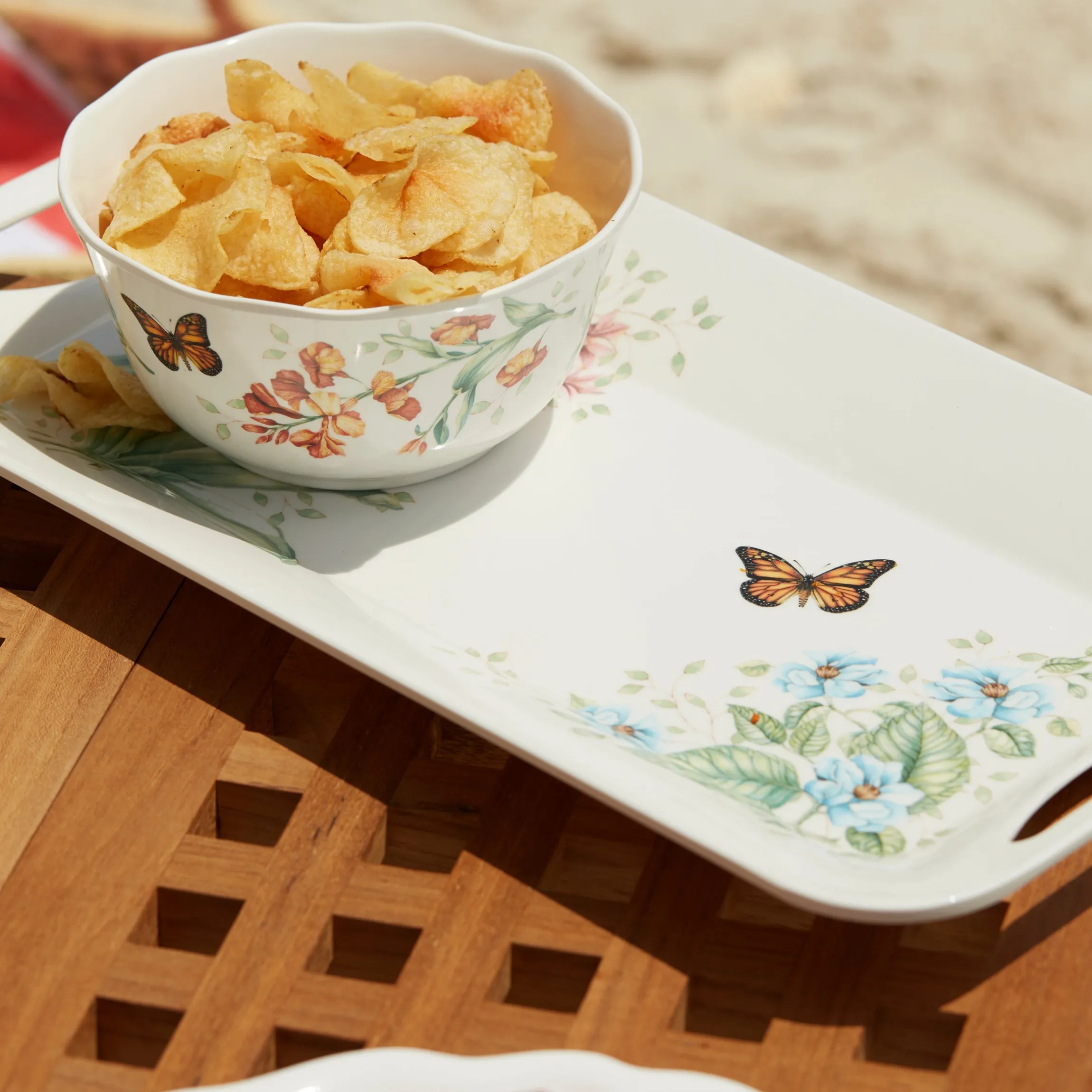 Butterfly Meadow Melamine Hors d'Oeuvres Tray