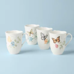 Butterfly Meadow Mugs, Set of 4