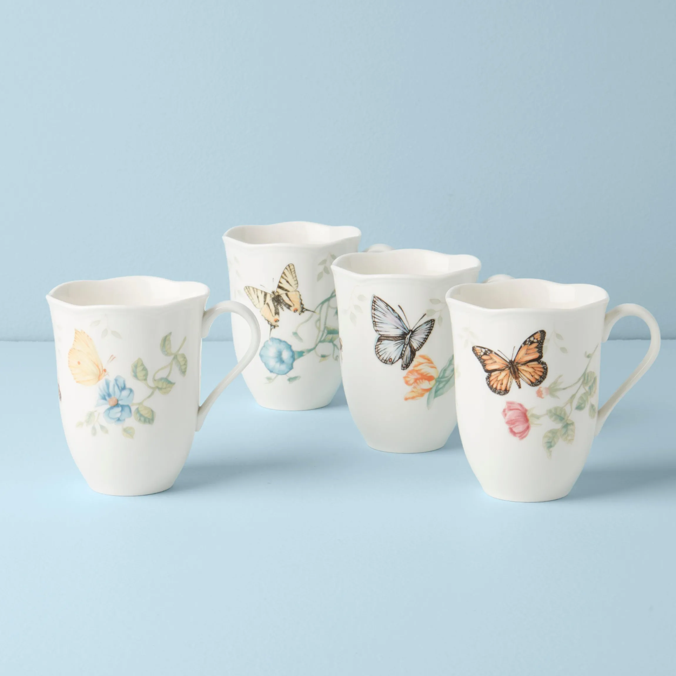 Butterfly Meadow Mugs, Set of 4