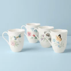 Butterfly Meadow Mugs, Set of 4