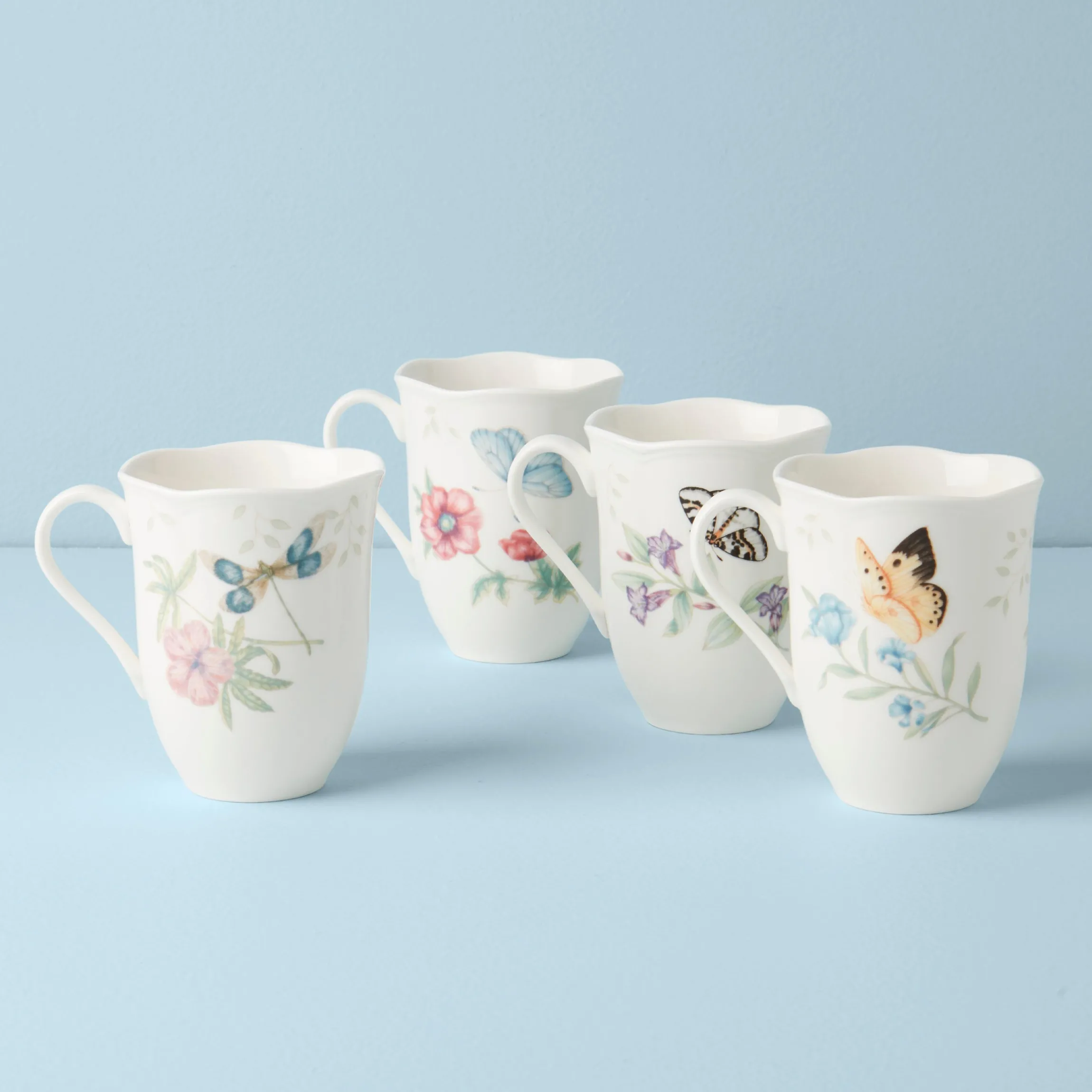 Butterfly Meadow Mugs, Set of 4