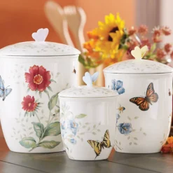Butterfly Meadow 3-Piece Canister Set