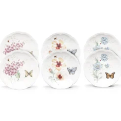 Butterfly Meadow 6-Piece Tidbit Plate Set