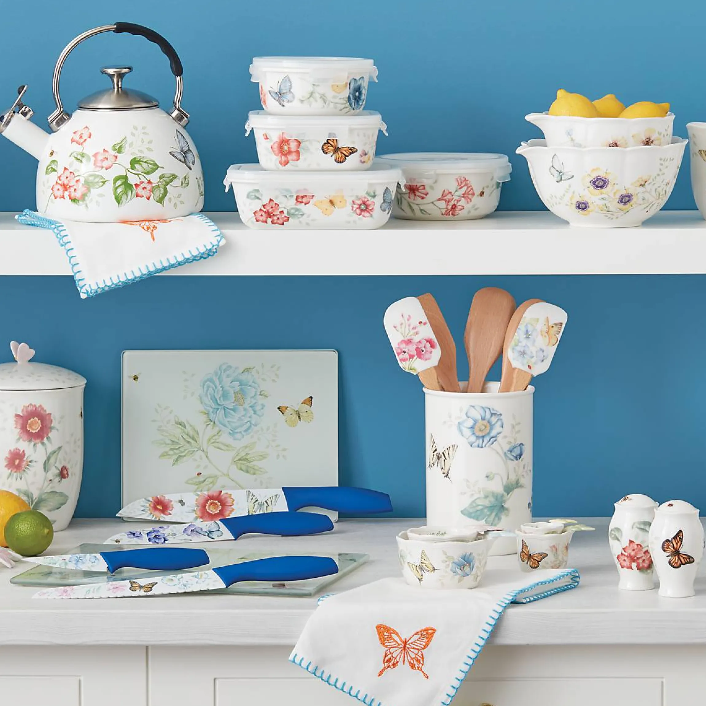 Butterfly Meadow 4-Piece Utensil Holder Set