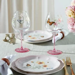 Butterfly Meadow Pink Decal Balloon, Set of 4
