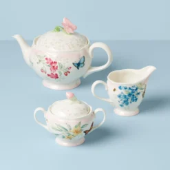 Butterfly Meadow Pink Ombre 5-Piece Tea Set
