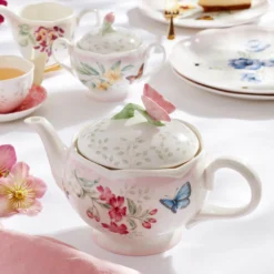 Butterfly Meadow Pink Ombre 5-Piece Tea Set
