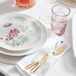 Butterfly Meadow Pink Tall Glasses, Set of 4