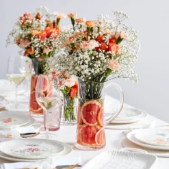 Butterfly Meadow Pink Tall Glasses, Set of 4