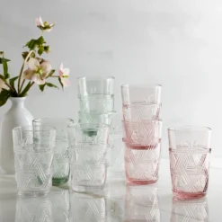 Butterfly Meadow Pink Tall Glasses, Set of 4