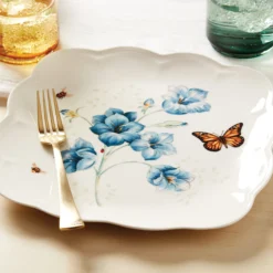 Butterfly Meadow Square Dinner Plates, Set of 4