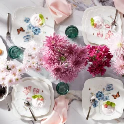 Butterfly Meadow Square Dinner Plates, Set of 4
