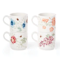 Butterfly Meadow Stacking Mugs - Set of 4