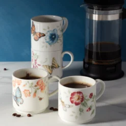 Butterfly Meadow Stacking Mugs - Set of 4