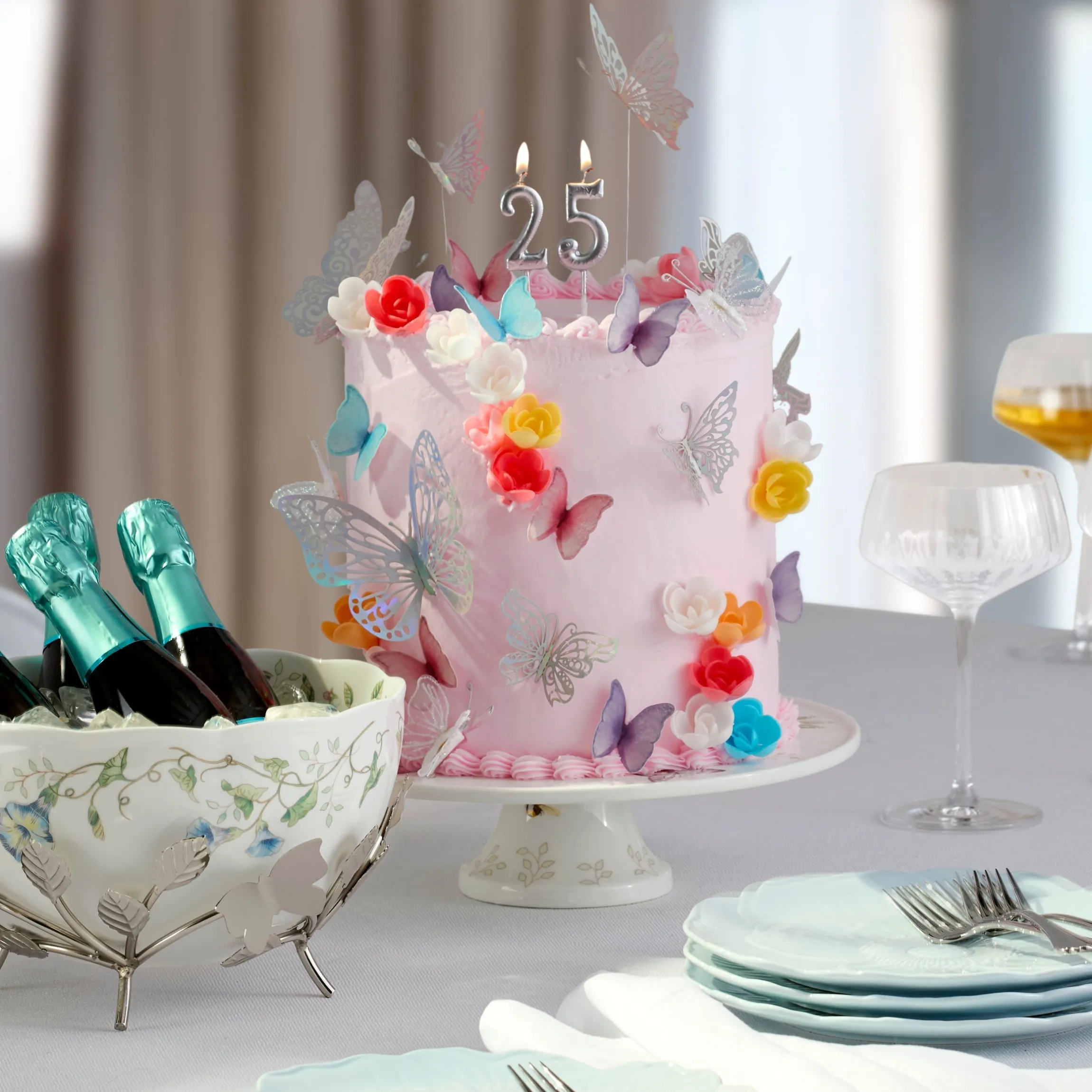Butterfly Meadow 25th Anniversary Bowl with Stand