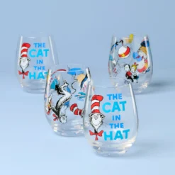 Cat In The Hat Tumblers, Set of 4