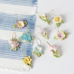 Celebrate Flowers 10-Piece Mini Ornament Set