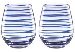 Charlotte Street Stemless Wine Glasses, Set of 2