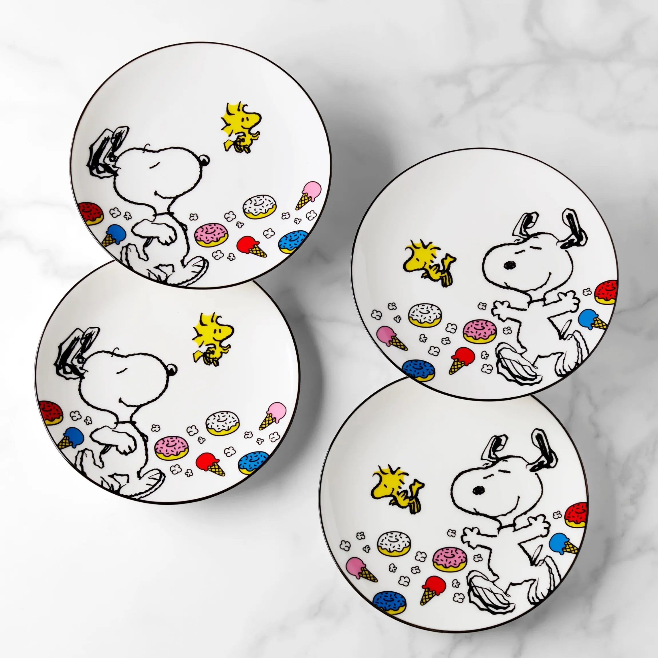 Chef Snoopy Accent Plates, Set of 4