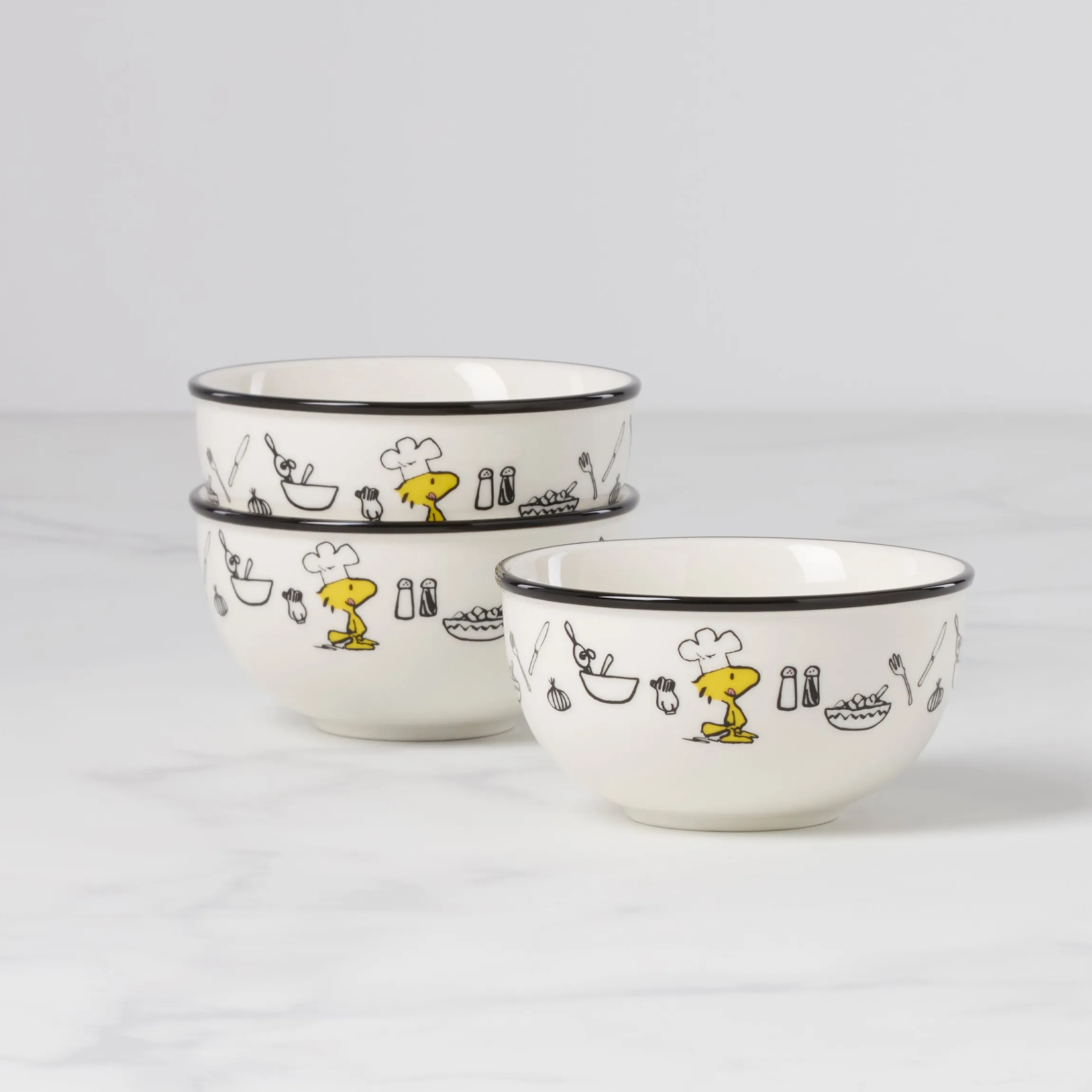 Chef Snoopy Mini Bowls, Set of 3