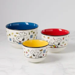 Chef Snoopy 3-Piece Bowl Set