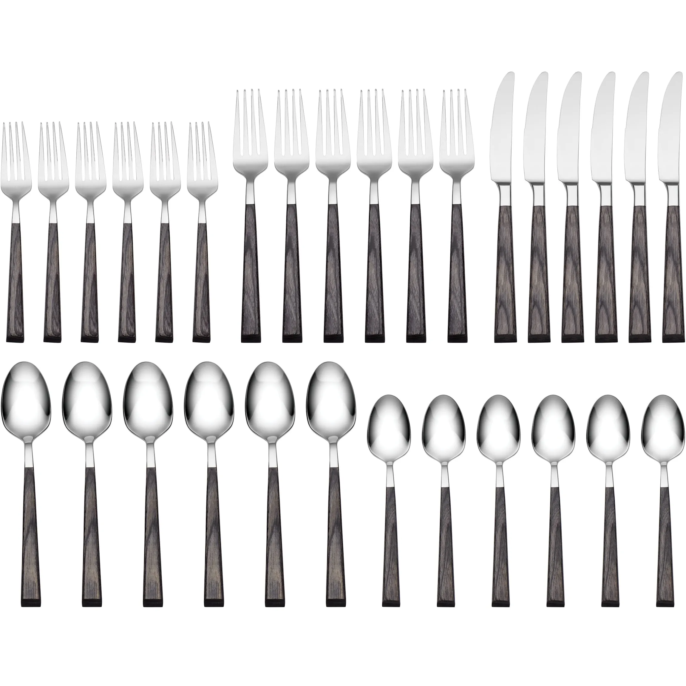 Coronado Charcoal 30-Piece Flatware Kit