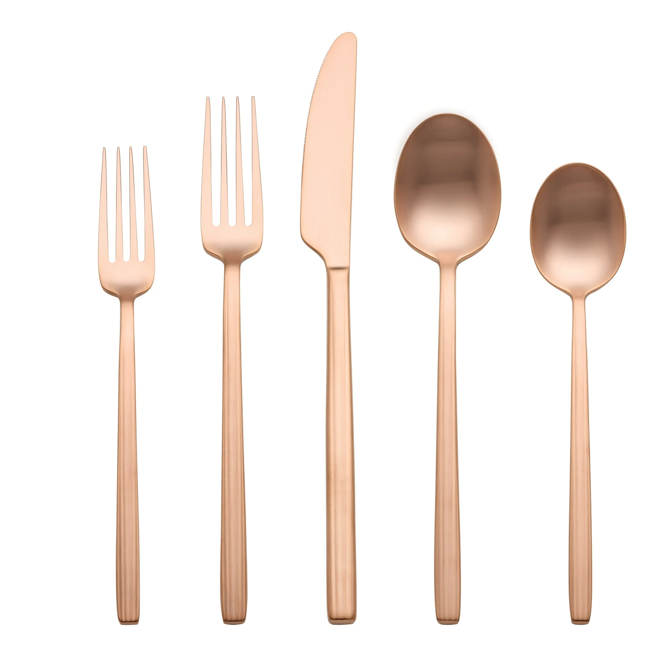 Dean Rose Gold Satin 20-Piece Flatware Set