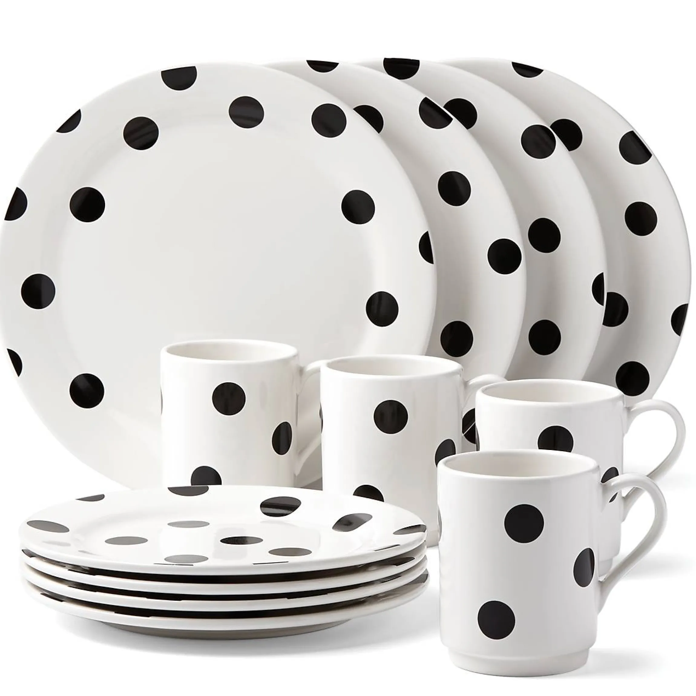 Deco Dot 12-Piece Dinnerware Set