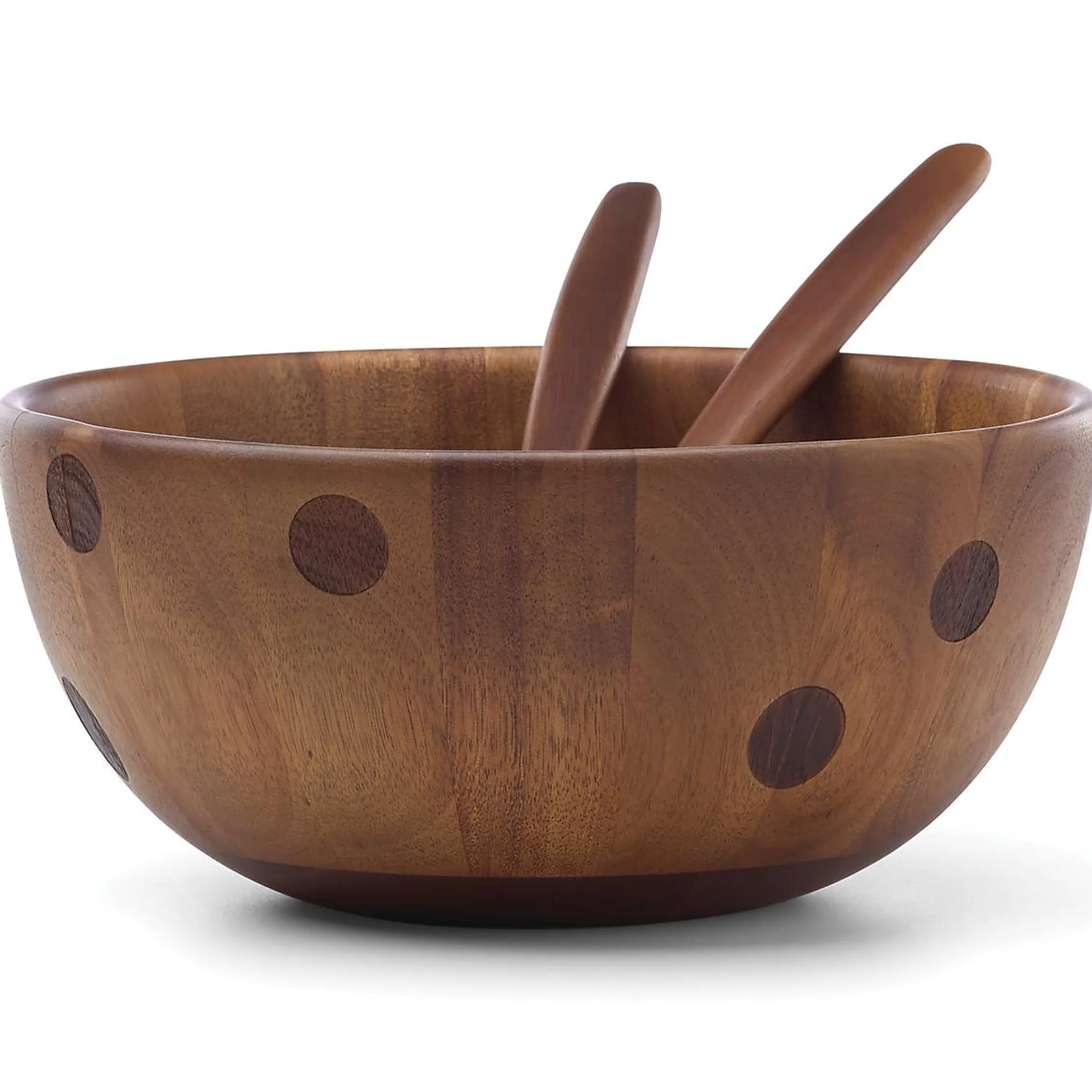 Deco Dot Salad Bowl with Servers