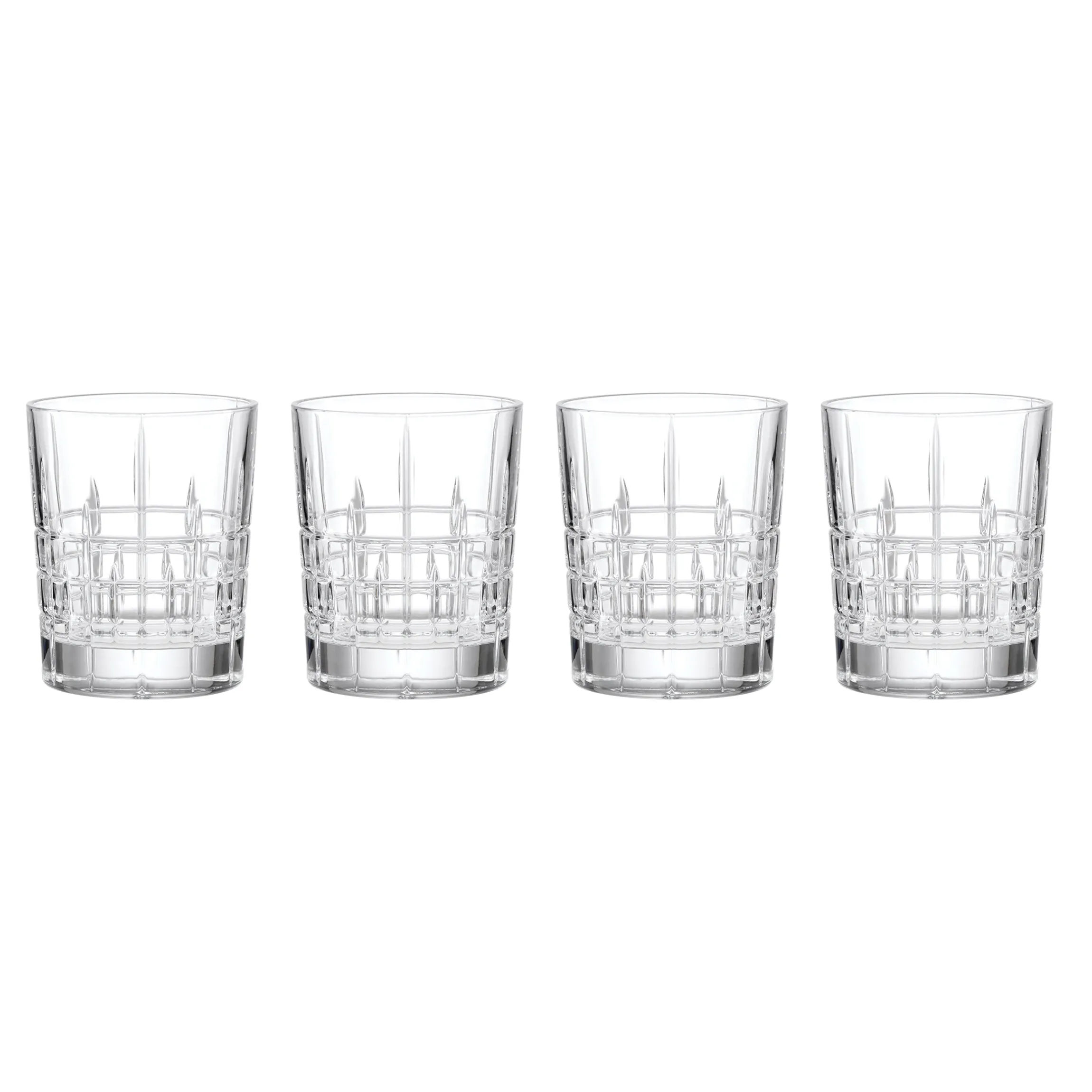 Deklan Crystal Double Old-Fashioned Glasses, Set of 4