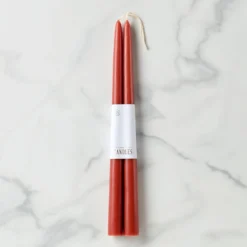 Dipped Clay 12" Taper Candle, Set of 2
