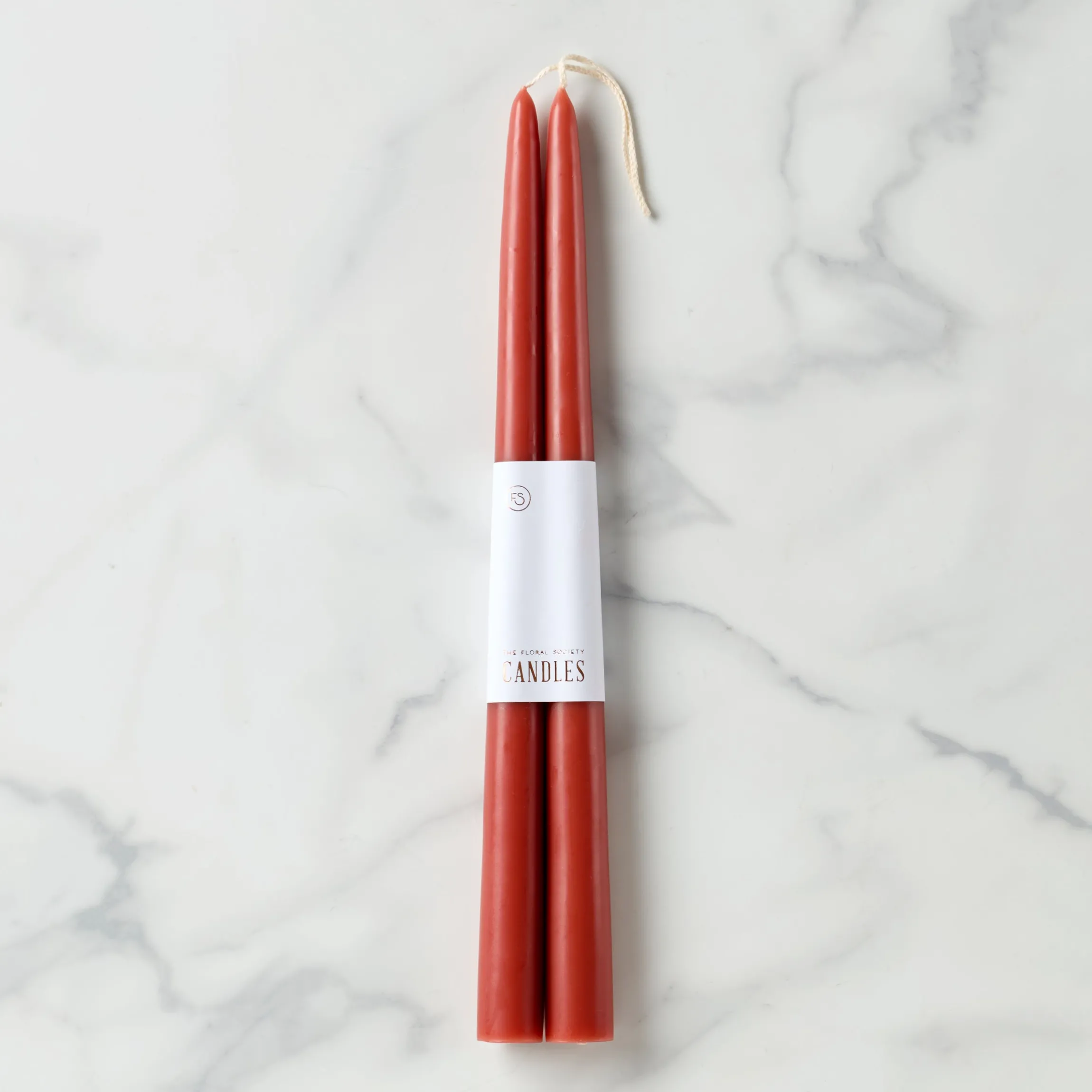 Dipped Clay 12" Taper Candle, Set of 2