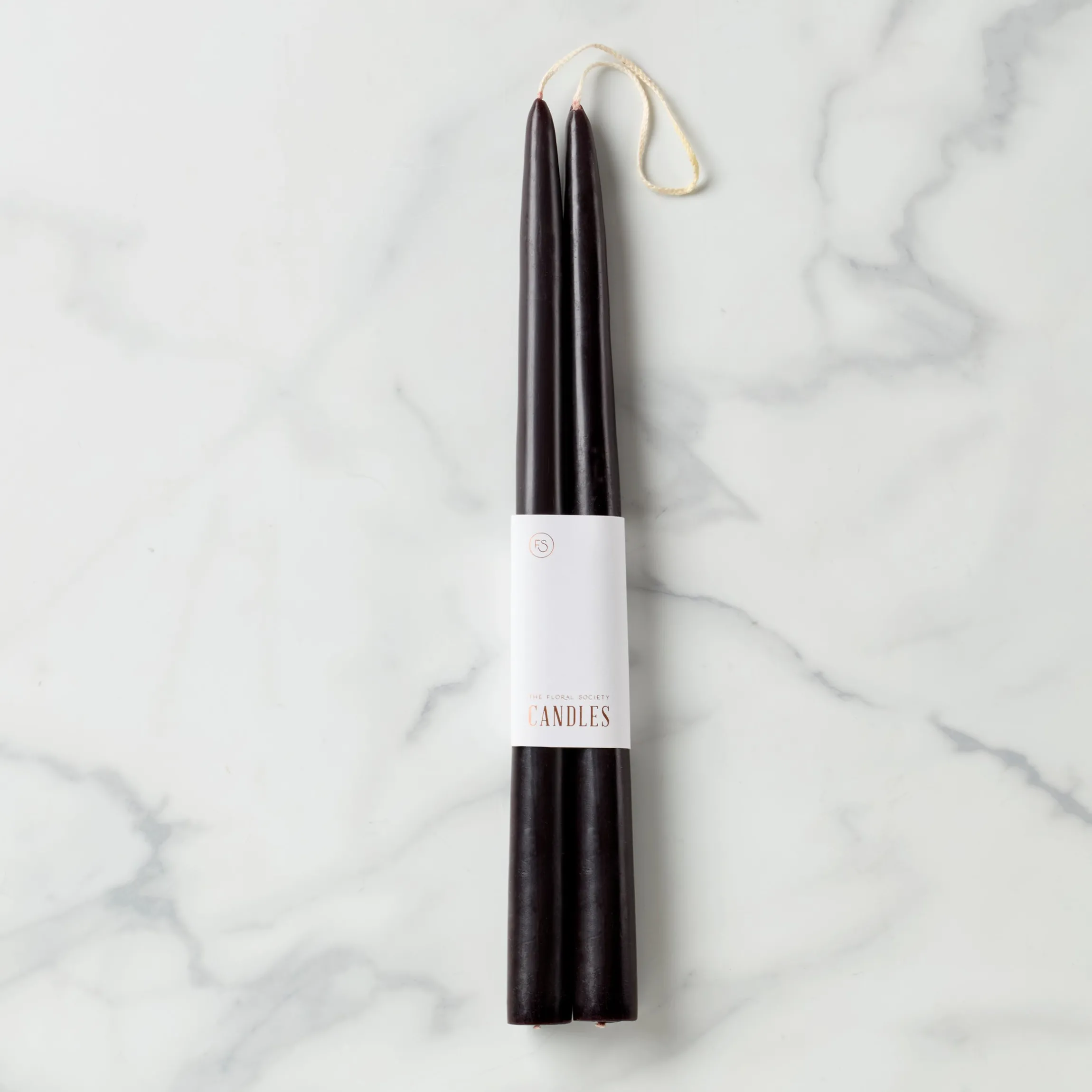 Dipped Smoke 12" Taper Candle, Set of 2