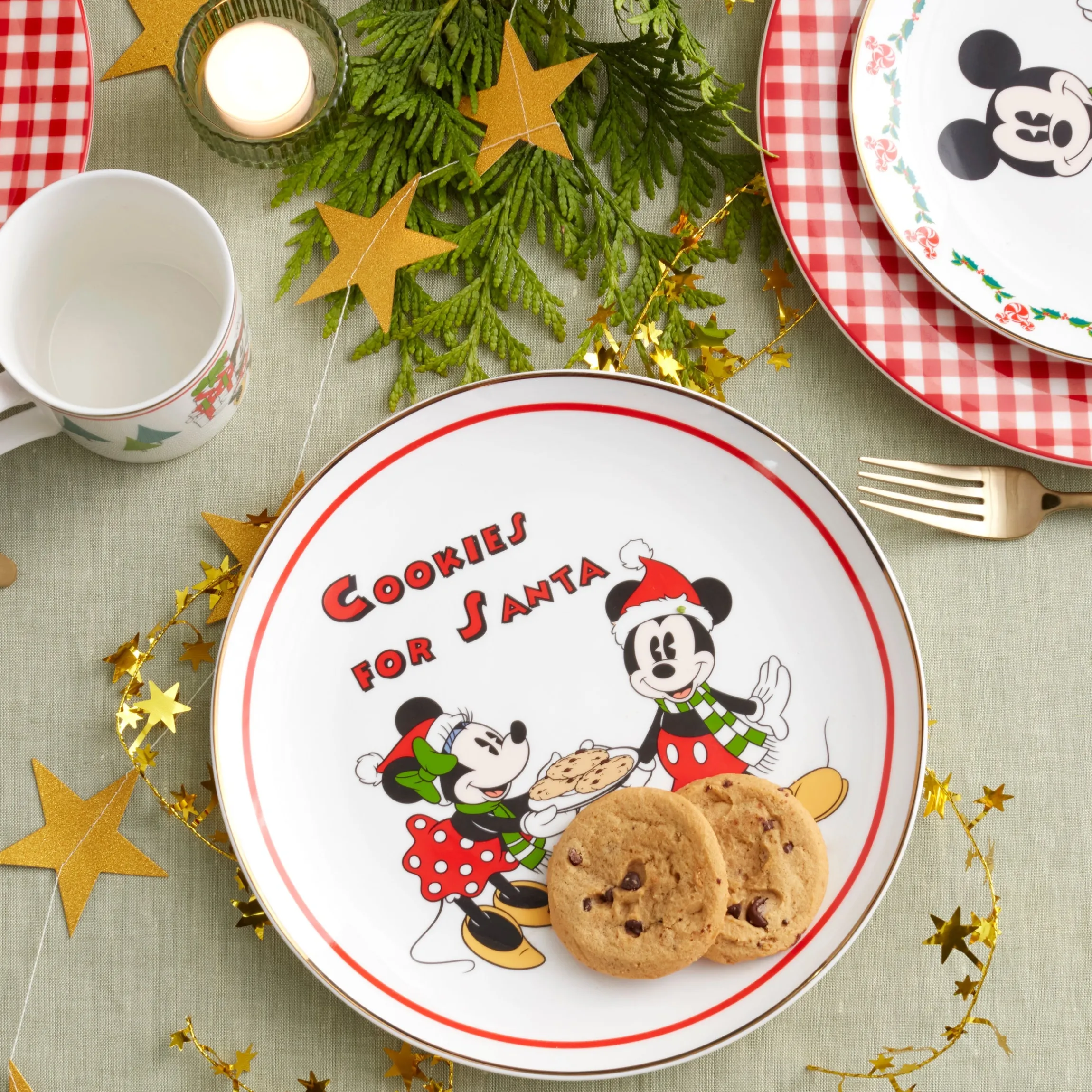 Disney Holiday Cookies for Santa Plate