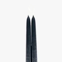Dripless Black 12" Taper Candles, Set of 2