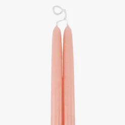 Dripless Blush 12" Taper Candles, Set of 2