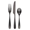 Eliana Black Satin 12-Piece Flatware Set