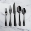 Eloquence Black Satin 20-Piece Flatware Set